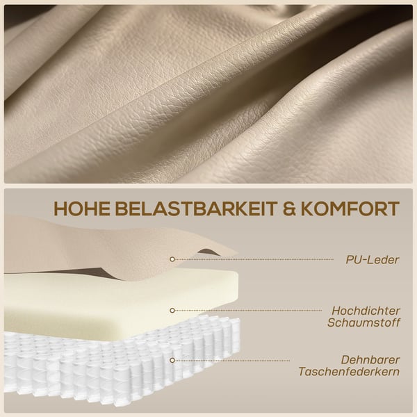 Massagefåtölj, 82x99x103 cm, krämvit, konstläder