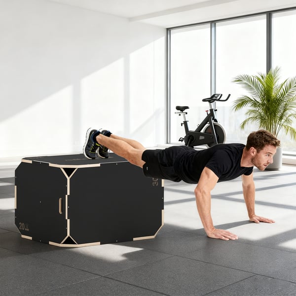 Plyo Box, 76x61x51 cm, Svart, Trä
