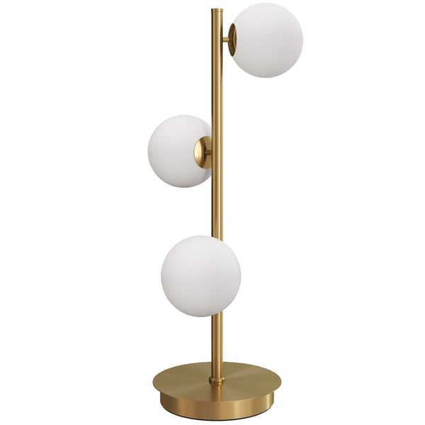 Bordslampa, 24x24x53 cm, Mässing, Stålbas