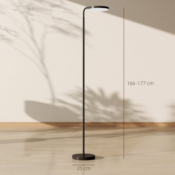 LED Golvlampa, 41x25x166-177 cm, Svart, Metall