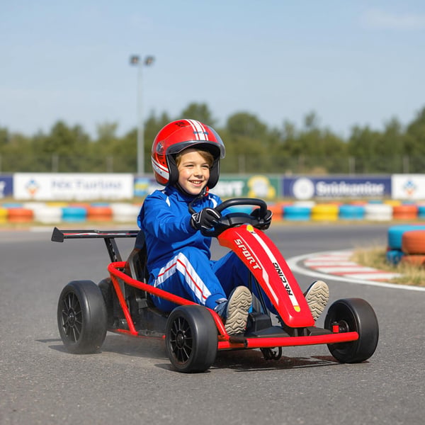 Elektrisk Go-Kart 119x77x54 cm Röd, Nylonhjul, Metallram