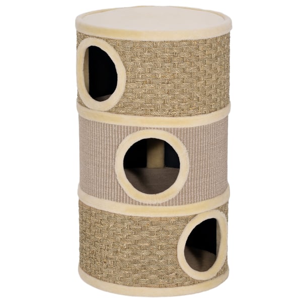 Kissan raapimispiippu, 45x45x79 cm, khaki, sisal