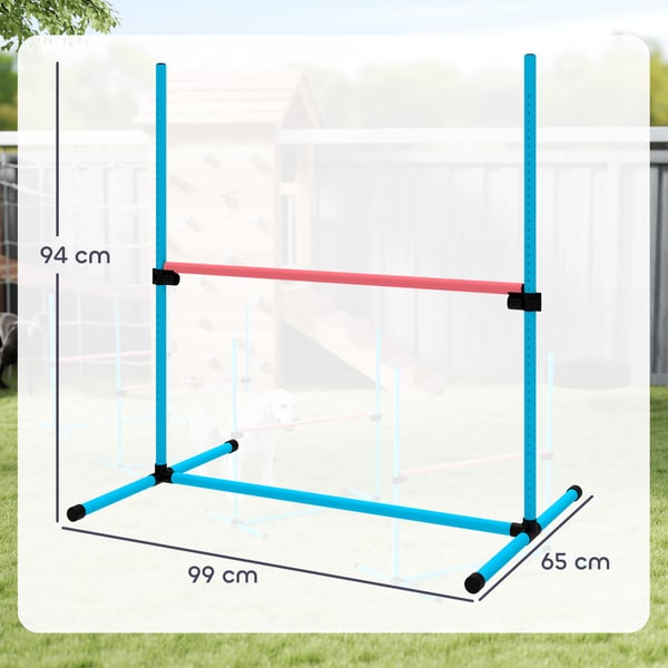 Agility Set, 99x65x94 cm, Ljusblå, Justerbar Träningsutrustning