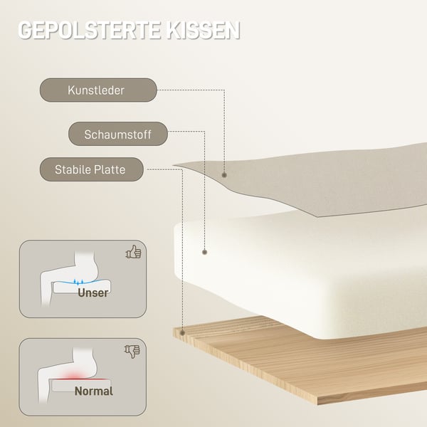 Kontorsstol, 66x72x113 cm, Beige Svart, Konstläder