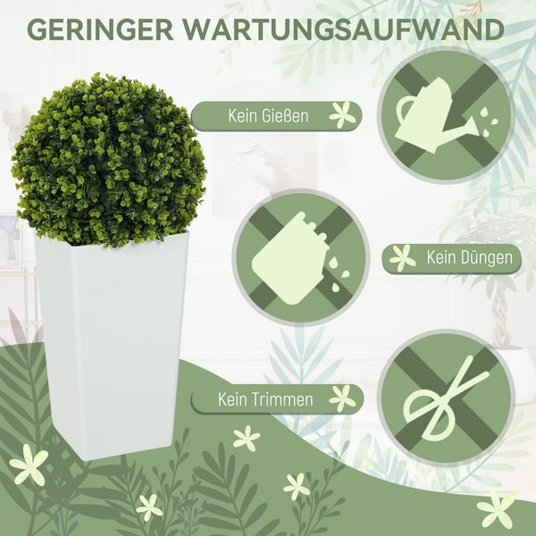 Kunstig Eukalyptus Plantesæt, 32x65 cm, Grøn, UV-beskyttelse