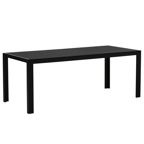 Trädgårdsbord, 190x84,5x72 cm, Svart