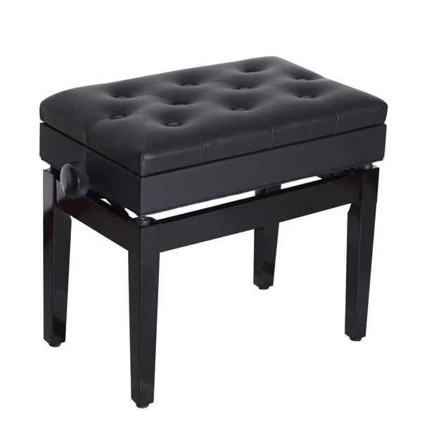 Pianopall, 54,5x33x48-58 cm, Svart