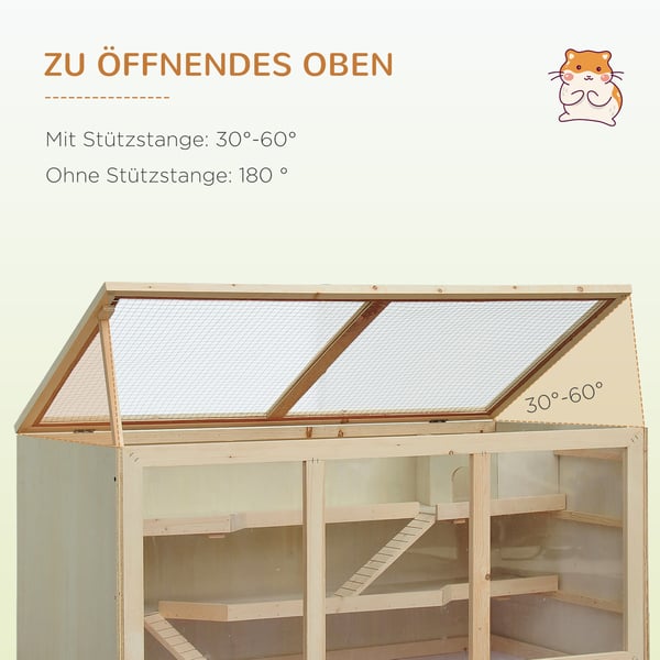 Hamsterbur, 115x57x55 cm, Natur