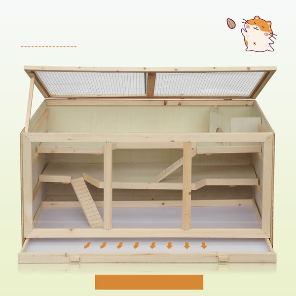 Hamsterbur, 115x57x55 cm, Natur
