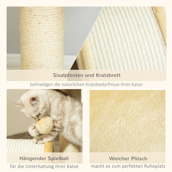 Kattetårn, 35.5x37x46 cm, Beige