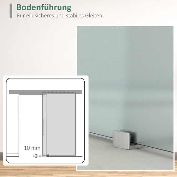 Skjutdörr, Frostat Glas, 90x205 cm