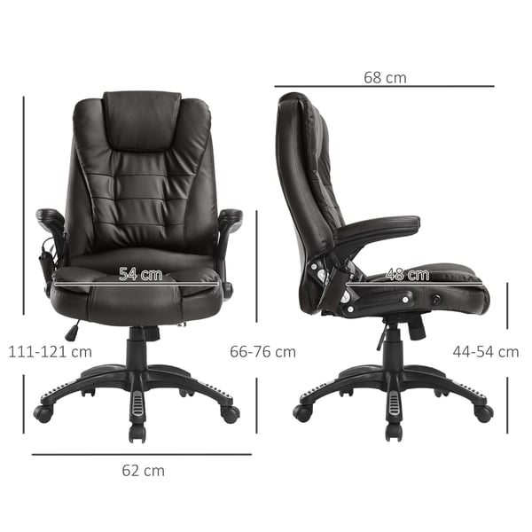 Hierova toimistotuoli, 62x68x111-121 cm, ruskea