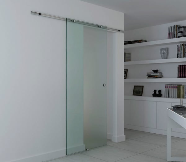Skjutdörr i glas, 77,5x205 cm, Frostad
