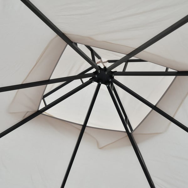 Havepavillon, 295x295x275 cm, Beige, Sort