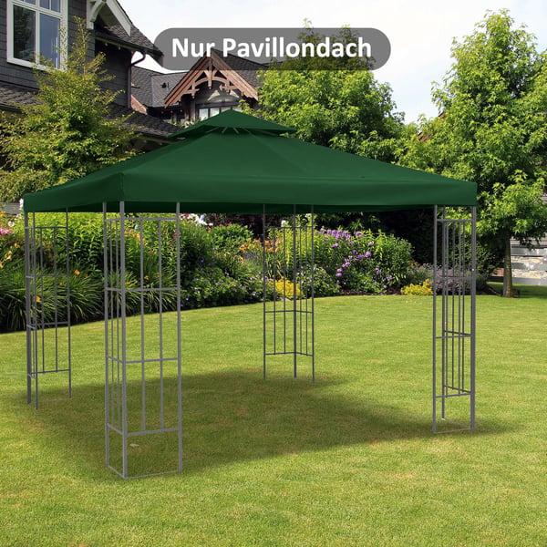 Udskiftnings tag til pavillon, 300x300 cm, grå