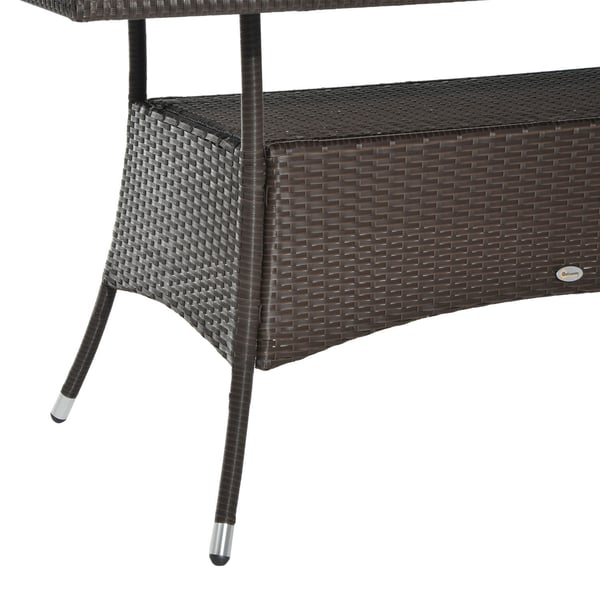 Trädgårdsbord, 150x85x74 cm, Brun Svart
