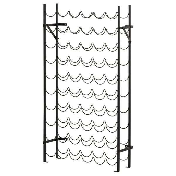 Vinreol, 63x20,5x118 cm, Sort, Metal