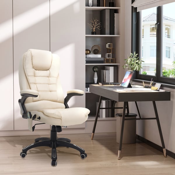 Massagestol til kontor, 62x68x121 cm, Beige
