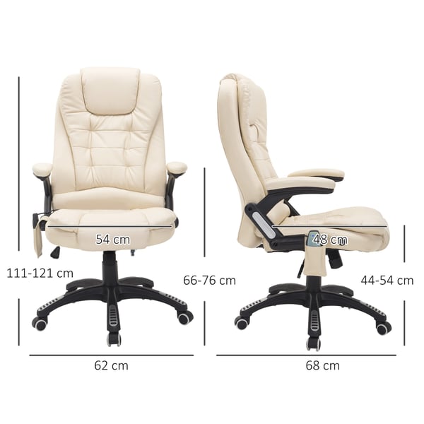 Massagestol til kontor, 62x68x121 cm, Beige