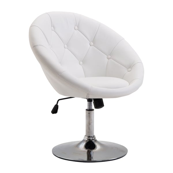 Drejestol, 59x71x78-90 cm, Sort Hvid