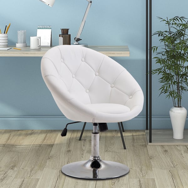 Drejestol, 59x71x78-90 cm, Sort Hvid