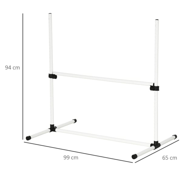 Hundagilityträningsset, 99x65x94 cm, Vit