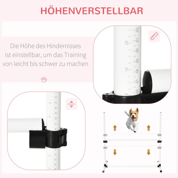 Hundagilityträningsset, 99x65x94 cm, Vit