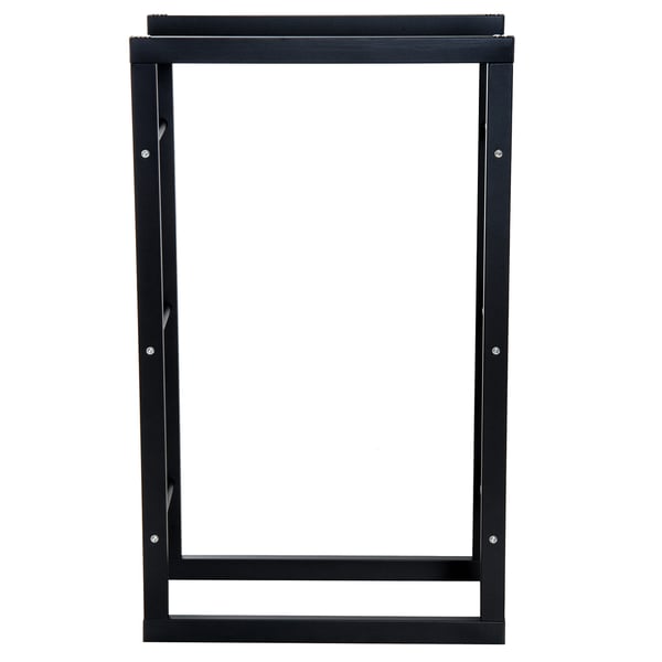 Brændestativ, 60x25x100 cm, Sort, Metal