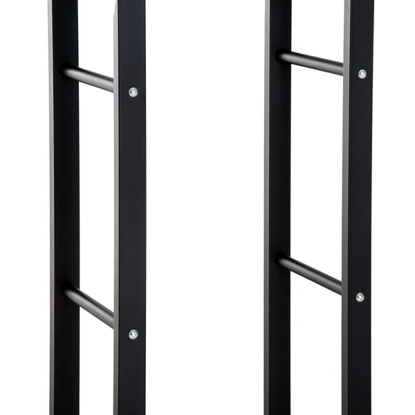 Brændestativ, 60x25x100 cm, Sort, Metal