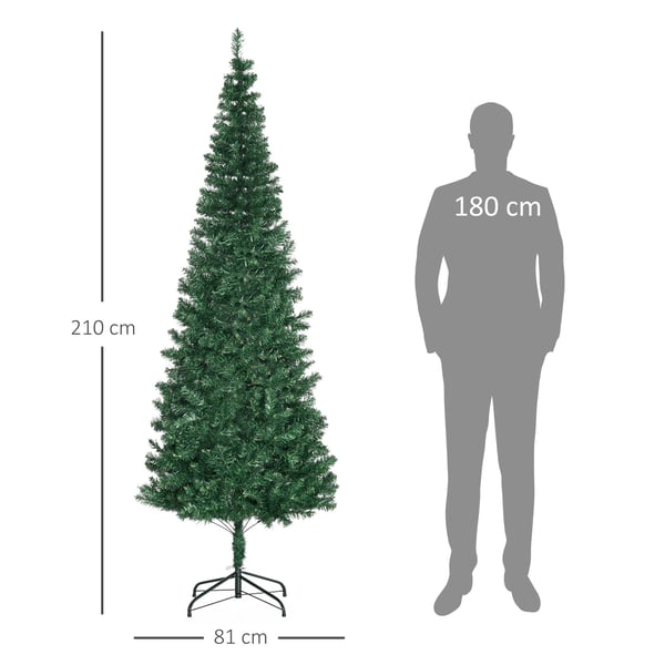 Julgran, 81 x 210 cm, Grön