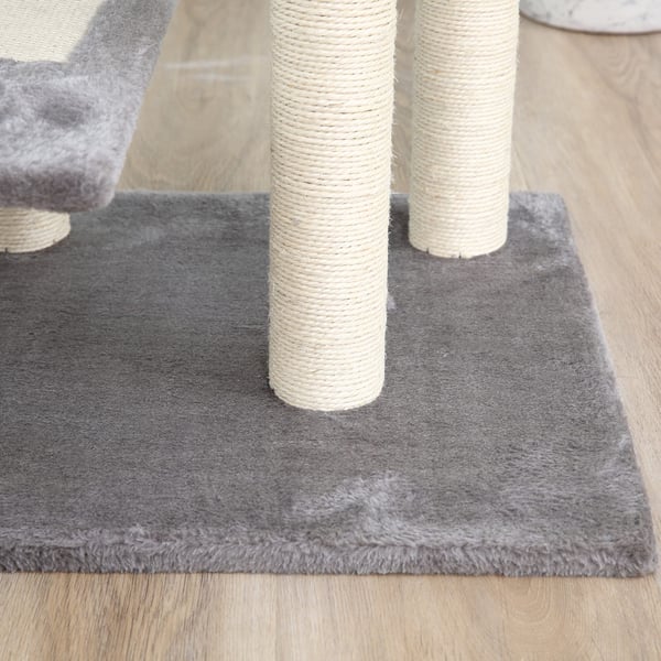 Kissapuu, 48,5x48,5x100 cm, beige, harmaa