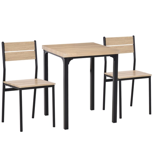 Spisebordssæt, 60x60x76 cm, Sort