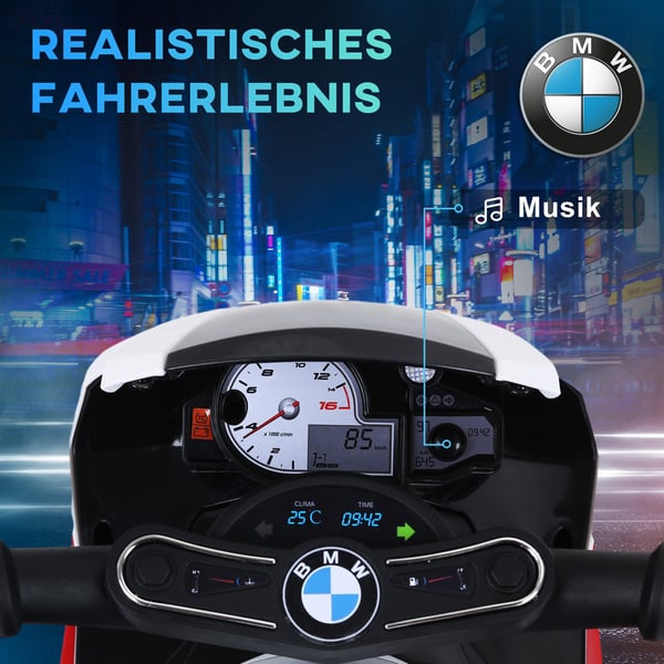 Børns elektriske trehjulet cykel, BMW S1000RR, 66x37x44 cm, rød