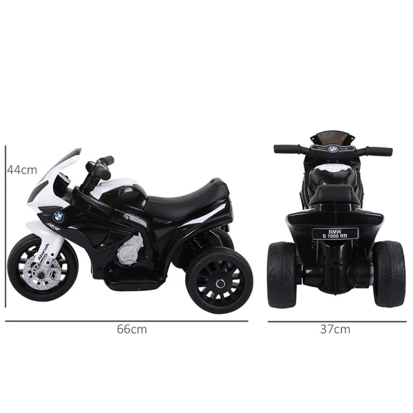 Elektrisk barnmotorcykel, 66x37x44 cm, svart