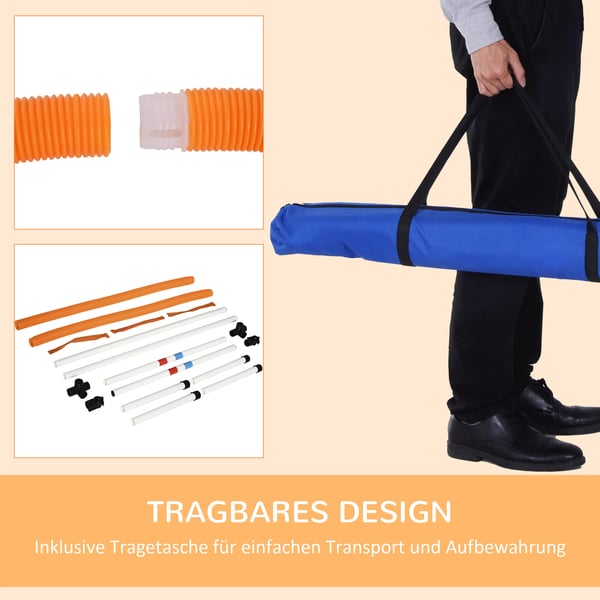 Hundagilityträningsset, 74,5x66x91 cm, Vit Orange