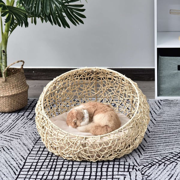 Katteseng, Rattan, 56x35 cm, Beige