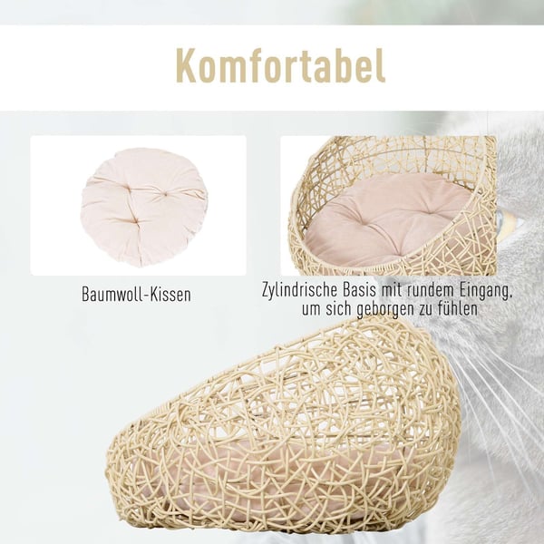 Katteseng, Rattan, 56x35 cm, Beige