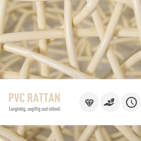 Katteseng, Rattan, 56x35 cm, Beige