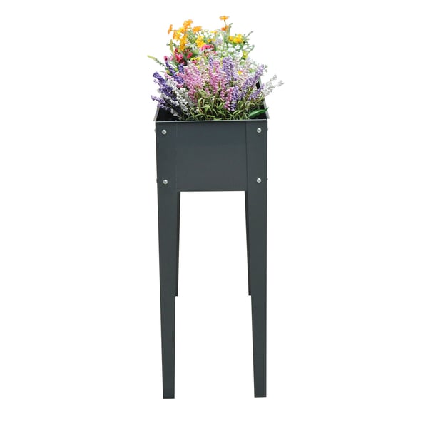 Højbedsplantekasse, 100x30x80 cm, Grå