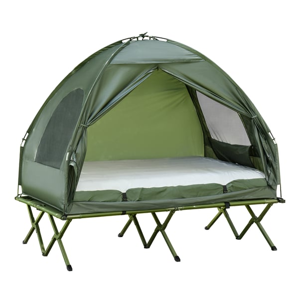 Campingbäddset, 193x136x178 cm, Grön