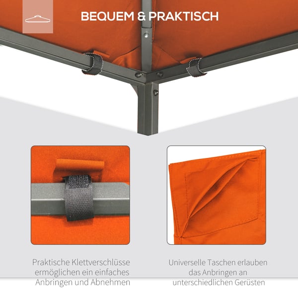 Pavillon erstatningsdug, 298x295 cm, Orange
