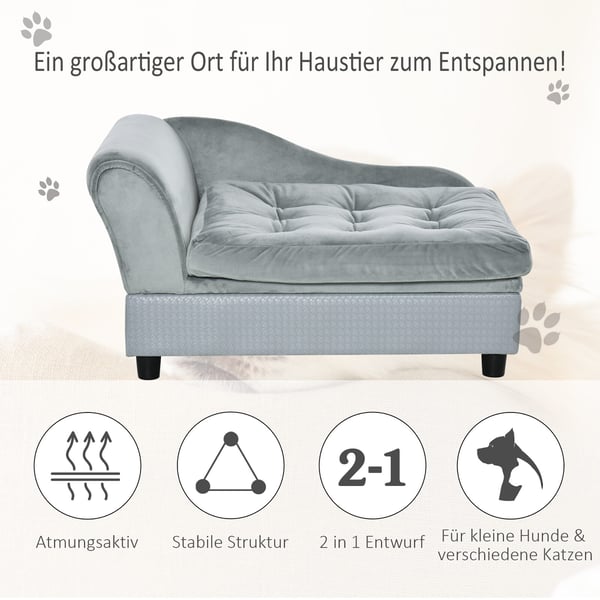 Hundesofa, 76x45x41.5 cm, lyseblå