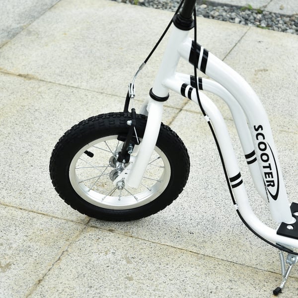 Barnsparkcykel, 120x58x85-95 cm, Vit