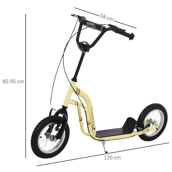 Børnescooter, 120x58x85-95 cm, Beige
