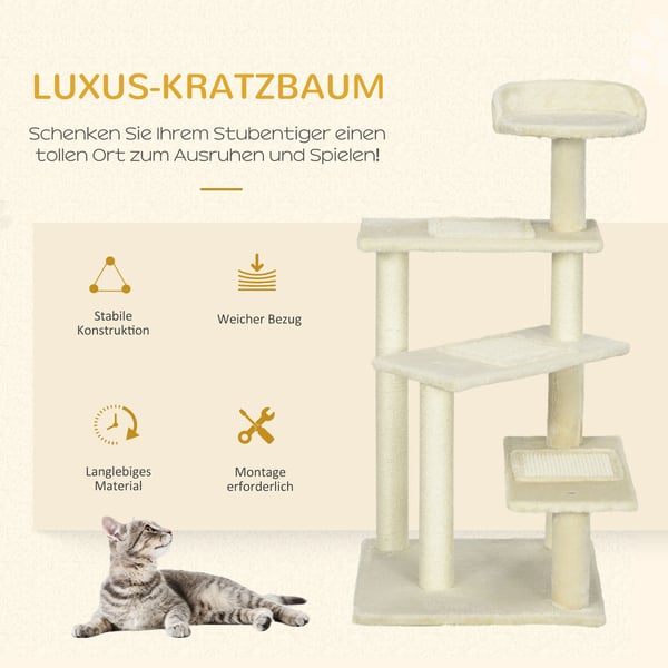 Kattställning, 50x50x100 cm, Beige