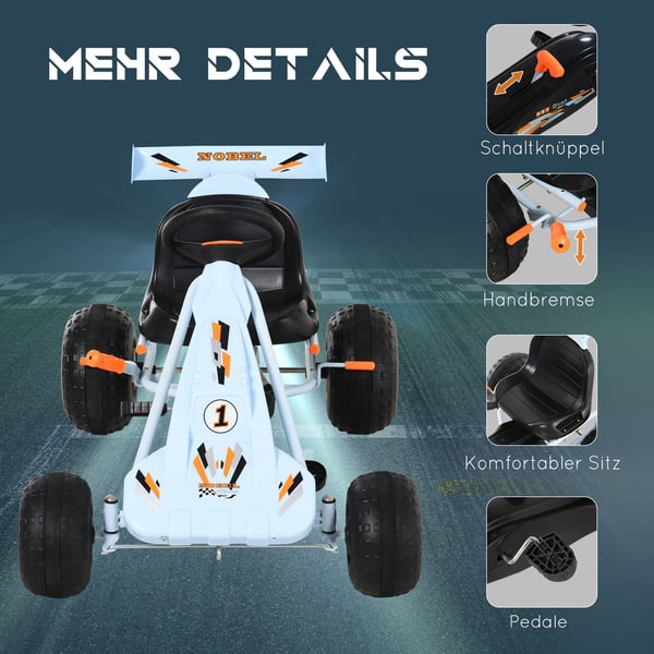 Pedal gokart, 97x66x59 cm, blå
