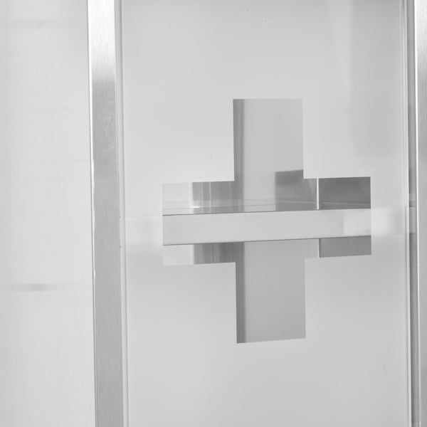 Medicinskåp, 20x12x58 cm, Silver