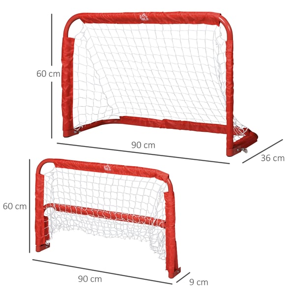 Fotbollsmålsset, 90x36x60 cm, Röd
