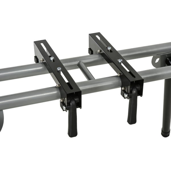 Kap- och geringssågbord, 73x96x123,5-245 cm, Svart-Silver
