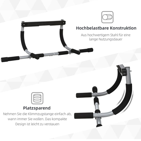 Pull-Up Bar, 92x40x17 cm, Svart
